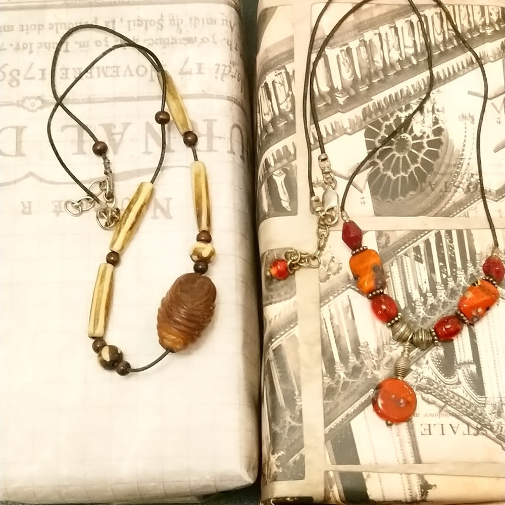 Two beaded necklaces with 925 clasps